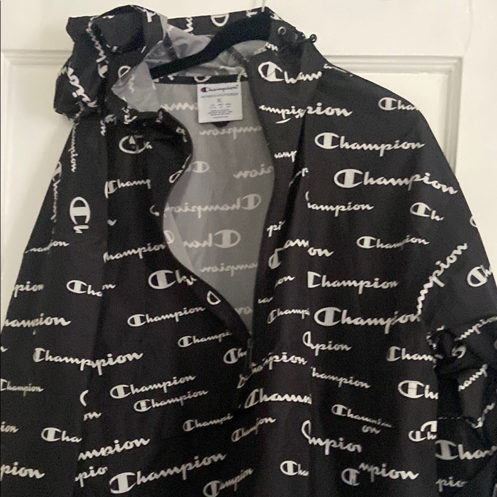 Champion Monochrome Logo Print Jacket